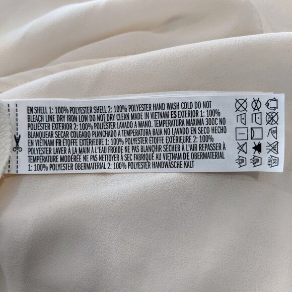 Women's Forever 21 Split Neck 3/4 sleeve Draped Front Sheer Blouse | Size M - Picture 5 of 5